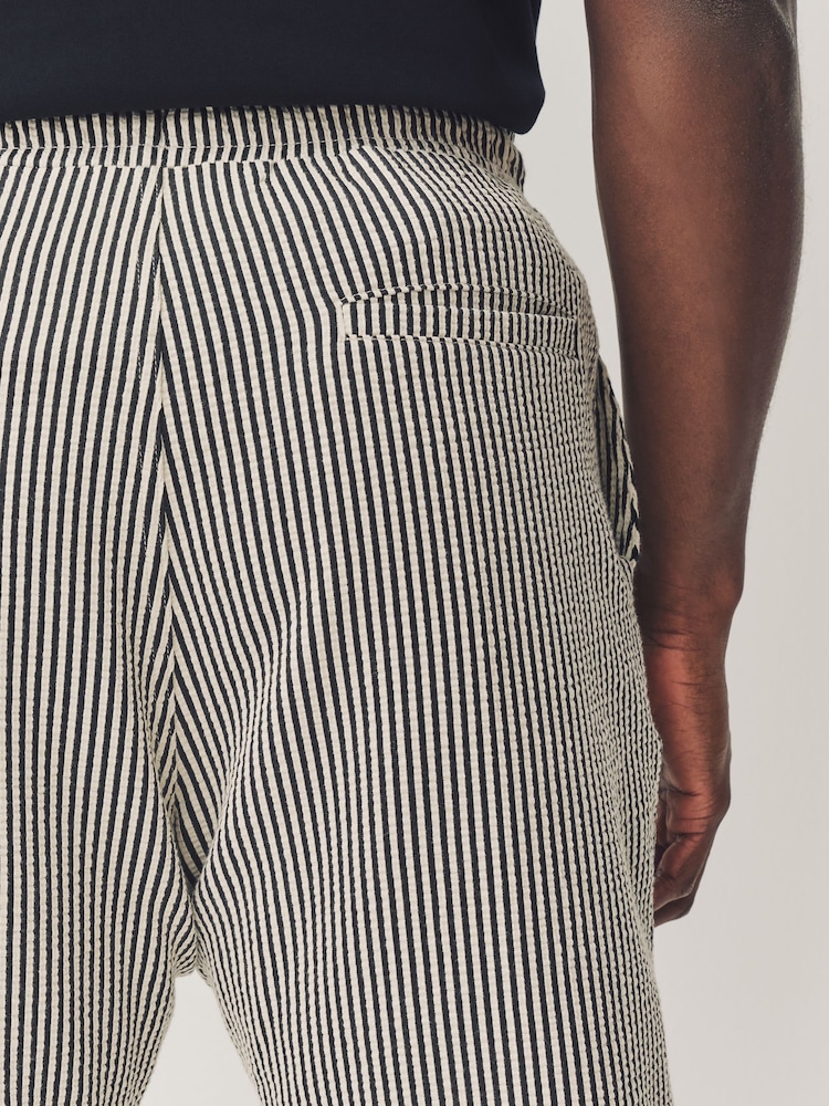 Black & White Jersey Seersucker Shorts - Image 7 of 7