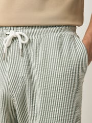 Sage/White Jersey Seersucker Shorts - Image 4 of 9