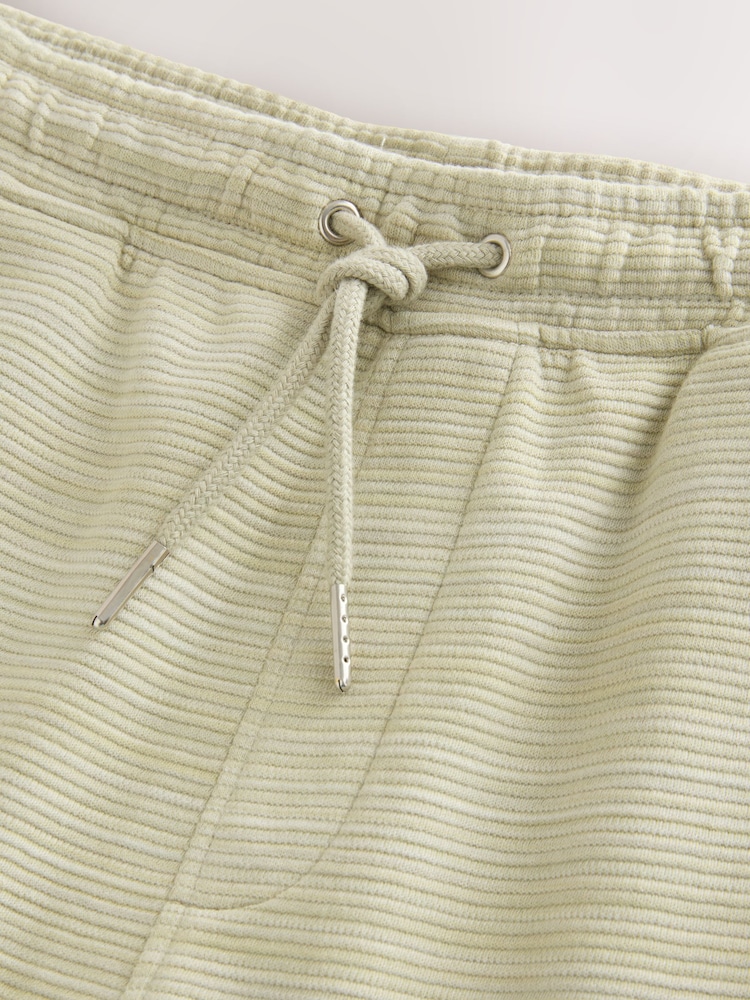 Sage Green Marl Textured Jersey Shorts - Image 7 of 9