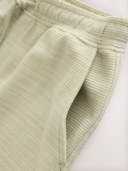 Sage Green Marl Textured Jersey Shorts - Image 9 of 9