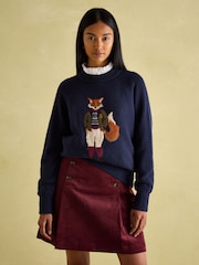 Pulover din tricot Joules Jonty Intarsia Fox - Imaginea 1 din 7