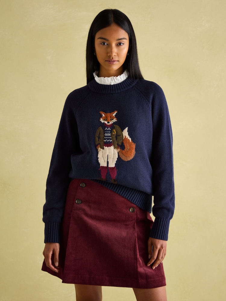 Pulover din tricot Joules Jonty Intarsia Fox - Imaginea 1 din 7