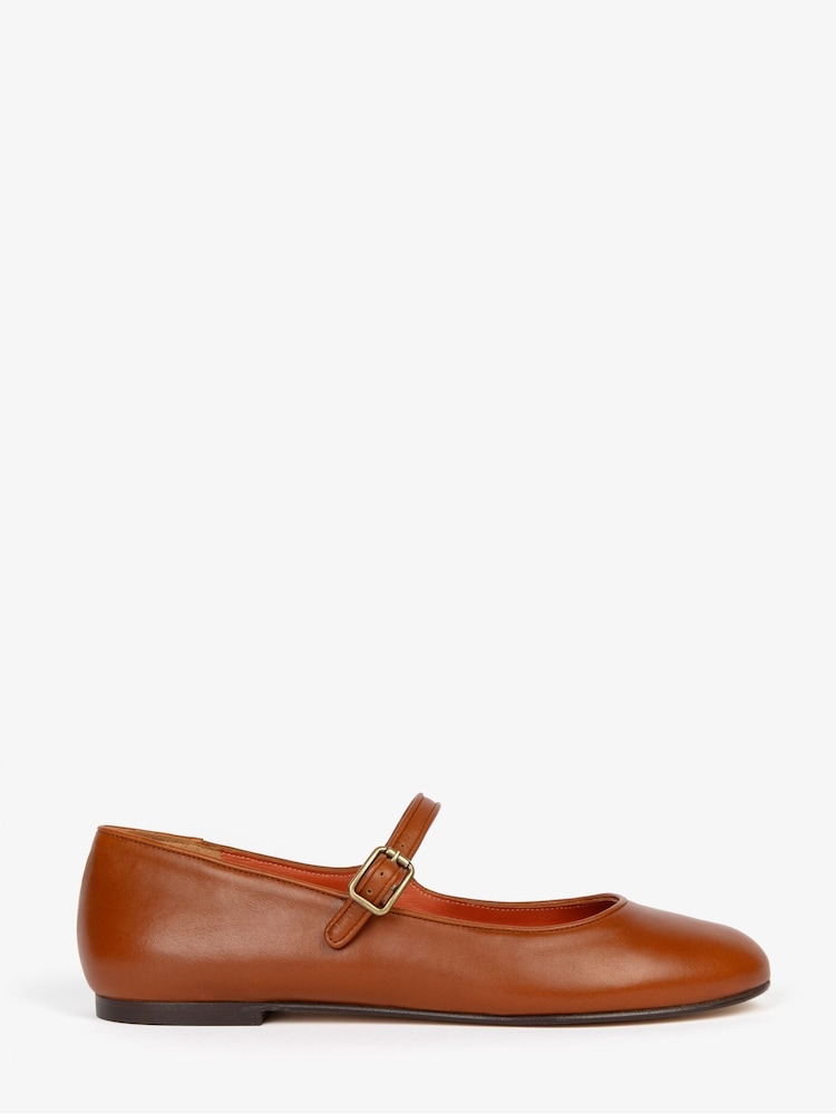 Penelope Chilvers Natural Fay Leather Mary Jane Shoes - Image 2 of 5
