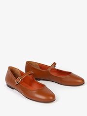 Penelope Chilvers Natural Fay Leather Mary Jane Shoes - Image 3 of 5
