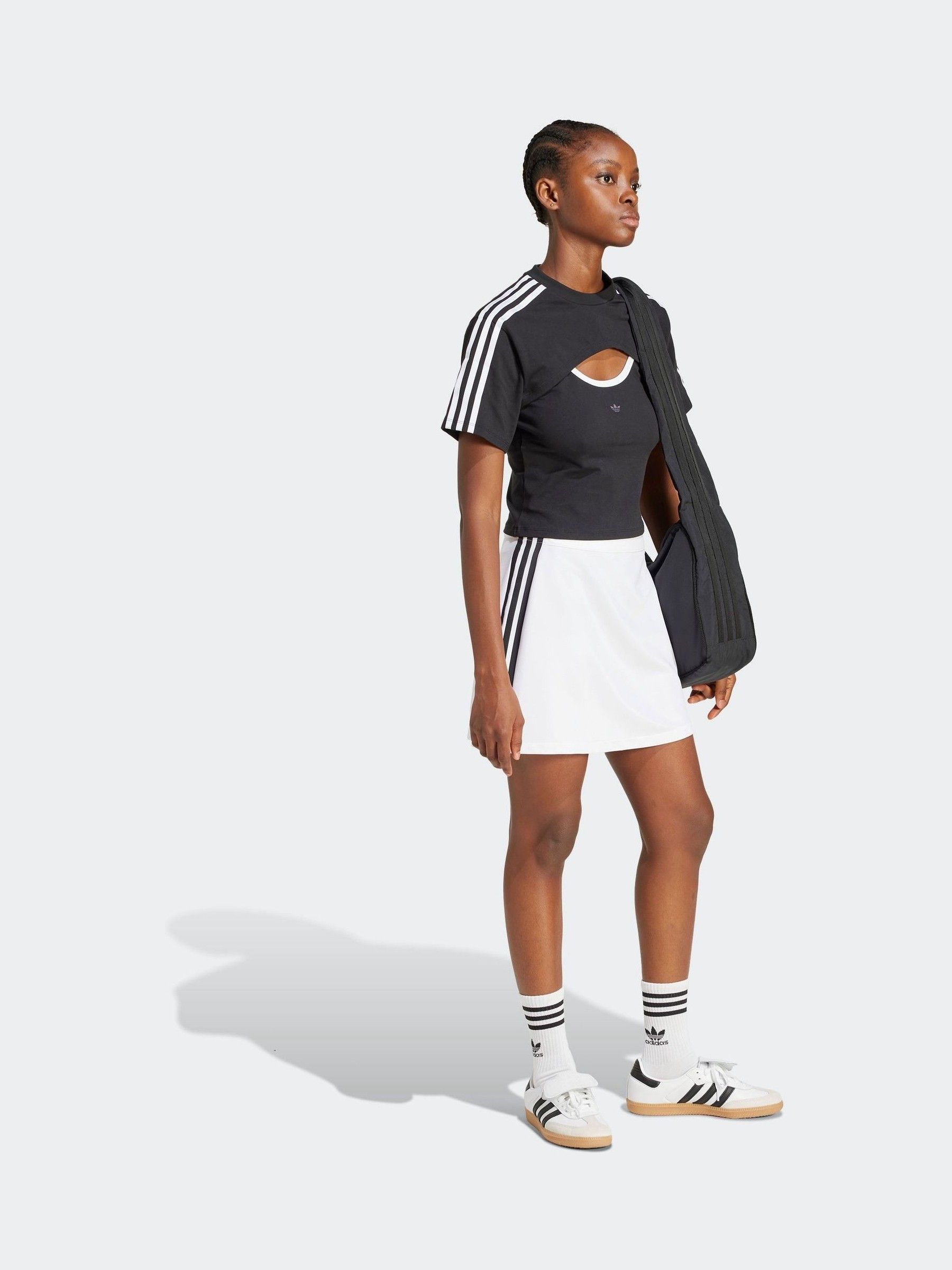 Buy adidas originals White 3 Stripe Mini Skirt from Next USA