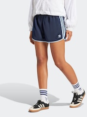adidas Originals Navy 3-Stripe Sprinter Shorts - Image 1 of 6