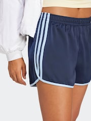 adidas Originals Navy 3-Stripe Sprinter Shorts - Image 4 of 6