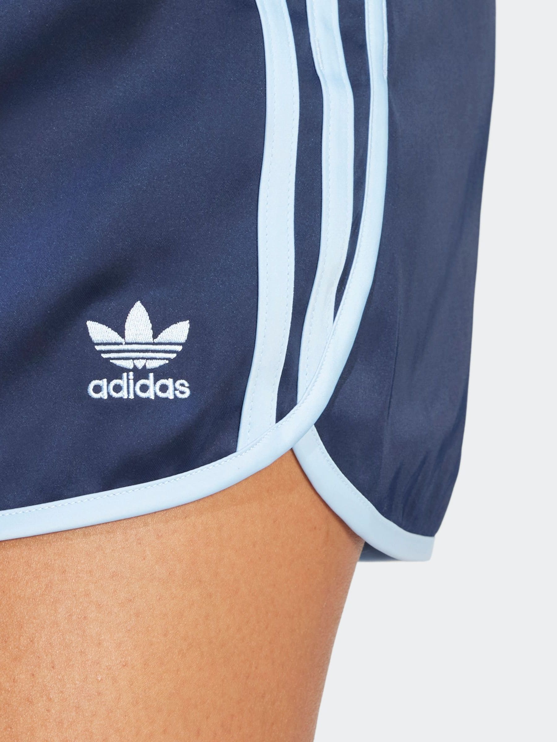 Buy adidas Originals Navy 3-Stripe Sprinter Shorts from Next USA