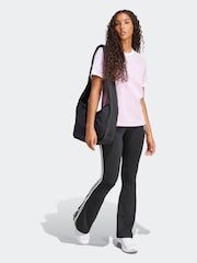 adidas originals Lilac Purple 3 Stripe T-Shirt - Image 3 of 6