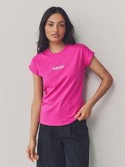 adidas Pink Light Essentials Single Jersey T-Shirt - Image 1 of 6