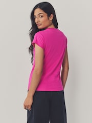 adidas Pink Light Essentials Single Jersey T-Shirt - Image 4 of 6