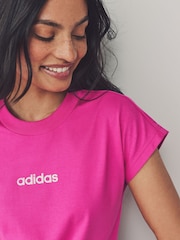 adidas Pink Light Essentials Single Jersey T-Shirt - Image 5 of 6