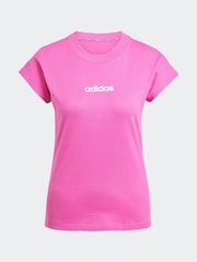 adidas Pink Light Essentials Single Jersey T-Shirt - Image 6 of 6
