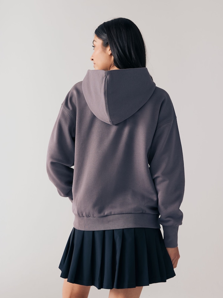 adidas Grey ALL SZN Boyfriend Hoodie - Image 2 of 5
