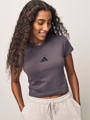 adidas Grey Future Icons 100% Cotton T-Shirt - Image 1 of 7