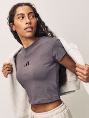 adidas Grey Future Icons 100% Cotton T-Shirt - Image 5 of 7