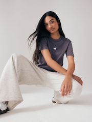 adidas Purple Small Logo 100% Cotton T-Shirt - Image 4 of 6