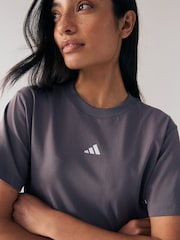 adidas Purple Small Logo 100% Cotton T-Shirt - Image 5 of 6