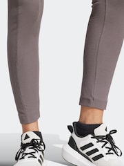 adidas Grey ALL SZN Rib High-Waist 7/8 Leggings - Image 5 of 6