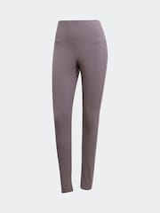 adidas Grey ALL SZN Rib High-Waist 7/8 Leggings - Image 6 of 6