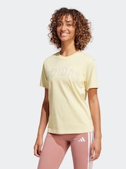 adidas Yellow Camo Woven T-Shirt - Image 1 of 6