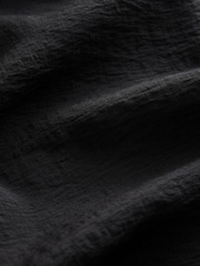 Black Textured Tie Waist Detail Jumpsuit - Image 7 of 7