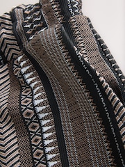 Black/Brown Jersey Textured Pattern Shorts - Image 9 of 10