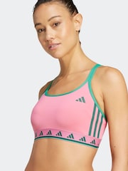adidas Pink/Green Aeroready Long Sleeve Hyperglam Bra - Image 14 of 17