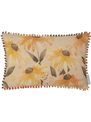Voyage Maison Apricot Ardmaddy Sunflower Pom-Pom Cushion - Image 3 of 5