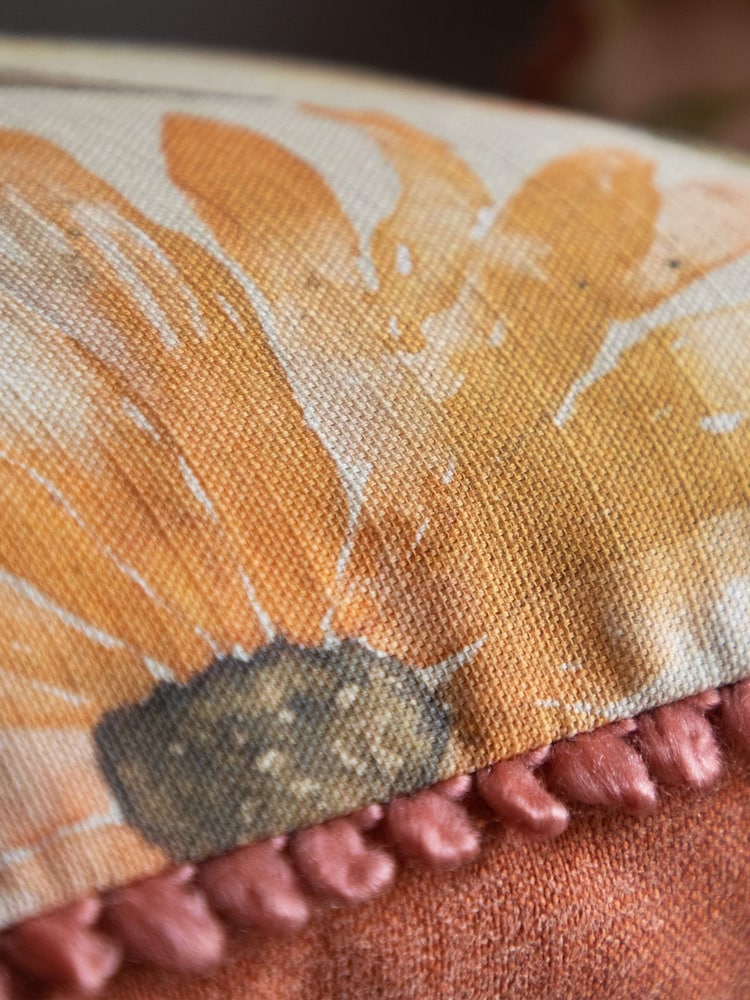 Voyage Maison Apricot Ardmaddy Sunflower Pom-Pom Cushion - Image 5 of 5