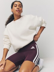 adidas Dark Red Optime Esssential 3 Stripe - Image 3 of 6