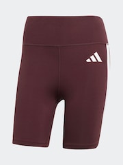 adidas Dark Red Optime Esssential 3 Stripe - Image 6 of 6