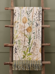 Voyage Maison Stone Elai Floral Ruche Fringed Cushion - Image 2 of 6