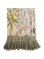 Voyage Maison Stone Elai Floral Ruche Fringed Cushion - Image 4 of 6