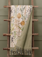 Voyage Maison Stone Elai Floral Ruche Fringed Cushion - Image 5 of 6