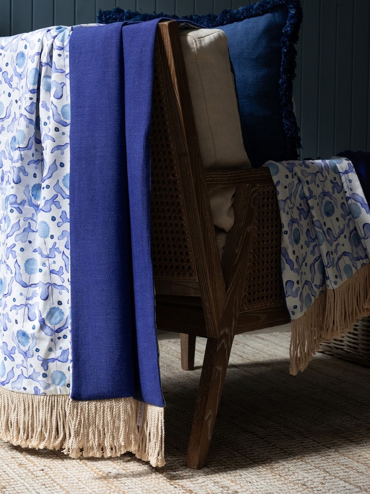 Voyage Maison Terracotta Elai Floral Ruche Fringed Cushion - Image 1 of 6