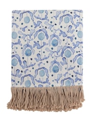 Voyage Maison Terracotta Elai Floral Ruche Fringed Cushion - Image 5 of 6