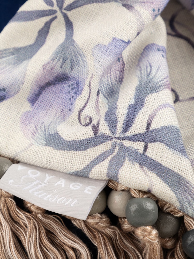 Voyage Maison Linen Ellaphie Wildflower Pom-Pom Cushion - Image 2 of 6