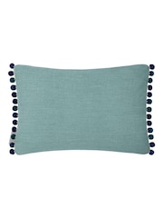 Voyage Maison Marine Cala Printed Pom Pom 100% Cotton Cushion - Image 3 of 5