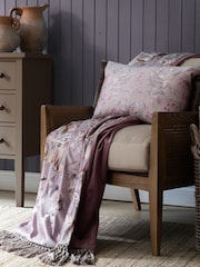 Voyage Maison Denim Elai Floral Ruche Fringed Cushion - Image 1 of 6