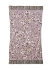 Voyage Maison Denim Elai Floral Ruche Fringed Cushion - Image 5 of 6