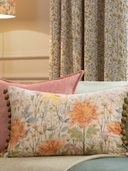 Voyage Maison Linen Dalamere Floral Pom-Pom Rectangular Cushion - Image 1 of 7