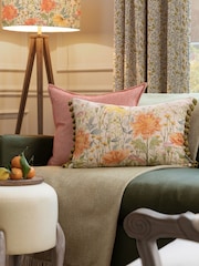 Voyage Maison Linen Dalamere Floral Pom-Pom Rectangular Cushion - Image 2 of 7