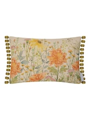 Voyage Maison Linen Dalamere Floral Pom-Pom Rectangular Cushion - Image 5 of 7