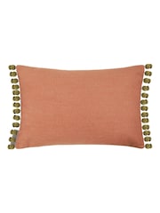 Voyage Maison Linen Dalamere Floral Pom-Pom Rectangular Cushion - Image 6 of 7