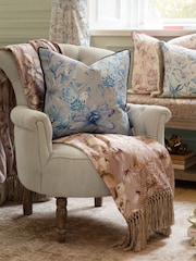 Voyage Maison Blue Sybil Printed Piped Cushion - Image 2 of 4