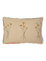 Voyage Maison Linen Allimore Floral Pom-Pom Cushion - Image 3 of 6