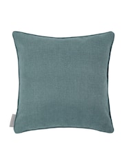 Voyage Maison Teal Saana Floral Piped 100% Cotton Cushion - Image 5 of 5