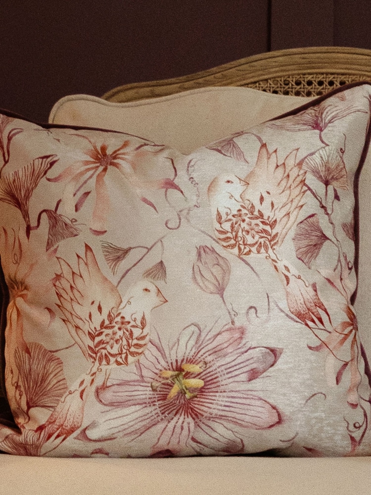 Voyage Maison Primrose Sybil Printed Piped Cushion - Image 1 of 4