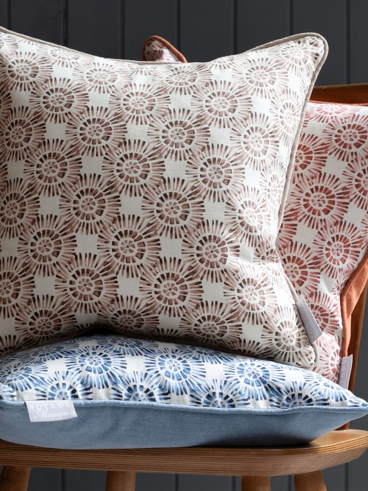 Voyage Maison Stone Vali Geometric Piped Cushion - Image 2 of 5